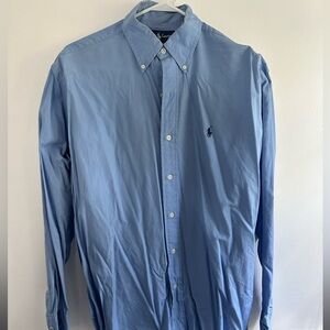 Polo by Ralph Lauren Blue and White Striped Button Down Shirt